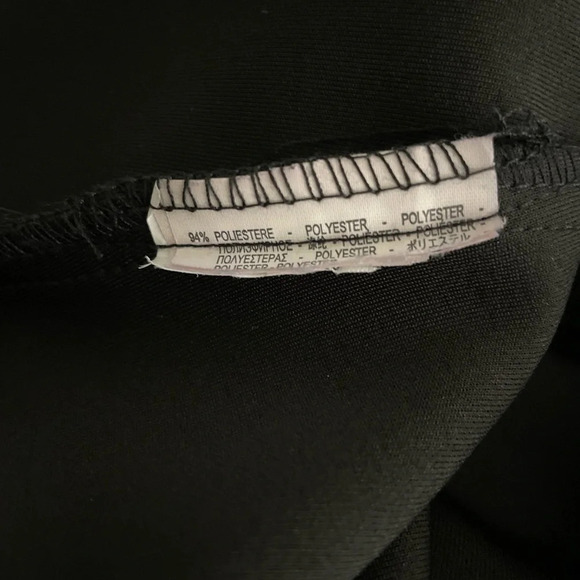 Rinascimento Midi Dress Fit and Flare Black Small Made in Italy Long Sleeve - Picture 8 of 10